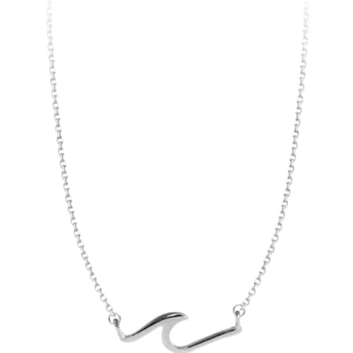 Collier ligne courbe géométrique tendance bijou géométrique minimaliste femme