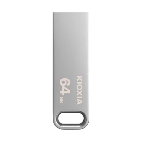 Image of KIOXIA TransMemory U366 64GB USB 3.2 Gen 1 Flash Drive - Small, Stylish Metallic Body with 5-Year Warranty (White)
