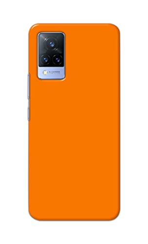 Image of Plain Orange Hard Back Case Cover for Vivo V21 (5G) Back Cover -(J5) VNS2229