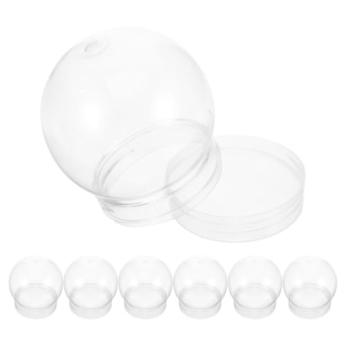 MUELODSIC 7 Piezas de de Nieve de Bricolaje Bolas de Nieve de plástico para Globos para de Cristal decoración de Halloween Globos de el plastico Transparente