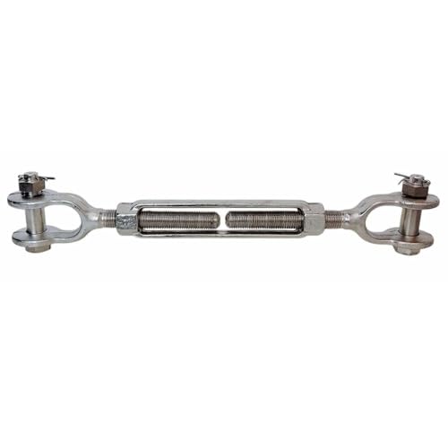 Tensores Quijada de acero inoxidable T316 5/16" x 4-1/2" forjado en caliente, capacidad de carga 800 lb, para uso marino y cables miniatura 4