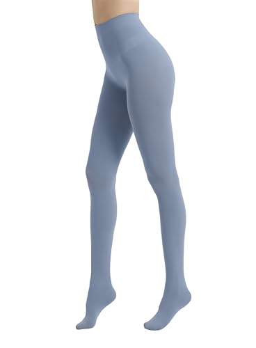 Image of 80D Semi Opaque Tights for Women Stretchable High Waist Womens Stockings Soft Pantyhose with 20+ Colors