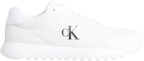 Calvin Klein Runner Sneaker Mujer Eva Mesh Calzado Deportivo, Blanco (Bright White/Black), 36