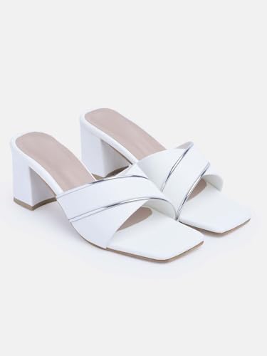 Image of Creattoes Women's Fashion Block Heel Sandals - Stylish & Comfortable Slip-On Heels - CR01