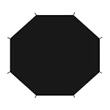 BEALIFE Rundes, schwarzes Trampolin Sonnensegel mit 8 Stangen schützt vor Regen und Schmutz und sorgt für ungetrübten Trampolinspaß. Auch als Kinder Sonnensegel oder Pavillon, Schwarz, 14 Fuß