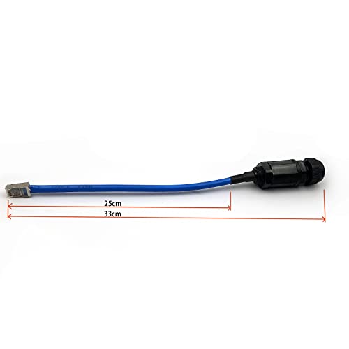 Devmo 2Pcs M20 Rj45 Waterproof Cat5/5E/6 8P8C Connector Ip67 Ethernet Lan Cable Connector Double Head With Shield Cat6 Network Cable Outdoor Lan Coupler Adapter Male To Female #TOP2