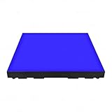 Bonvenon Magnetic LED Dance Floor Stage Lights with Flight Case Tempered Glass Infinity DJ Dancing Floors, 8ft x 8ft LED Dance Floor for Wedding Party Nightclub KTV DJ, 3D, Black