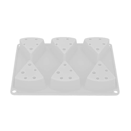 Stampo in silicone alimentare resistente calore a 6 triangoli cavità a forma triangoli per formaggio, caramelle, utensili da cucina riutilizzabili, stampo per fascino formaggio in silicone