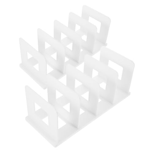 OFFSCH 2pcs Modern Plastic File Organizer Desk Document Mail Holder with Compartments Sleek Aesthetic Book Folder Organizer for Office Classroom Space Efficient Design