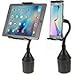 Sunjoyco Car Cup Holder Mount for Phone Tablet, 2-in-1 Car Cradles Adjustable Gooseneck Holder Compatible with Apple iPhone, Samsung Galaxy Tab, All Smartphones & 7"-11" Tablets