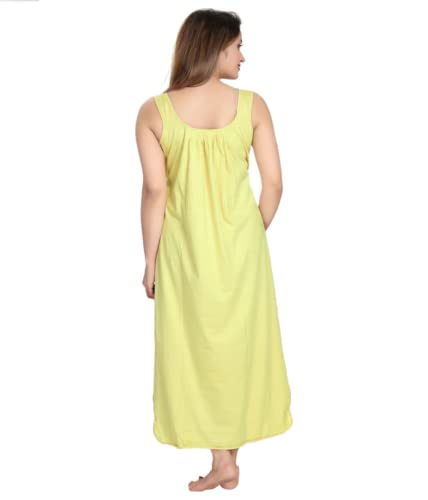Image of H & C Full Length Women's Hosiery Cotton Fabric Long Nighty Slip /Camisole Slip /Night Wear Maxi for Women Free Size