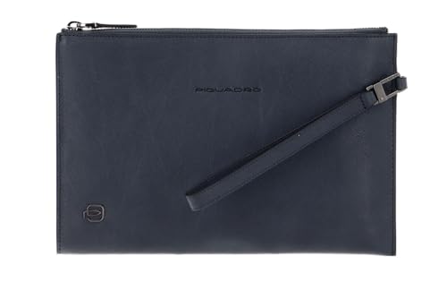 Piquadro Men's Blue Leather iPad Mini Clutch, Medium (26.0 X 17.0 2.0 cm)