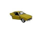 Dromader Welly Modellauto Opel Manta A Fahrzeug Miniatur Auto Maßstab 1:39 gelb