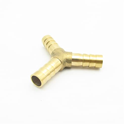 Conector manguera de latón 3 vías tipo Y de 12mm adaptador de tuberías neumáticas e hidráulicas 5