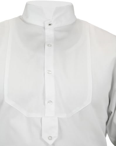 Historical Emporium Men's Stand Collar Convert. Stud/Cuff Cotton Dress Shirt, Victorian Edwardian Formal Reenactment3