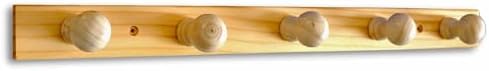 TECHZOCO Perchero de madera pared para atornillar, Colgador de pa...