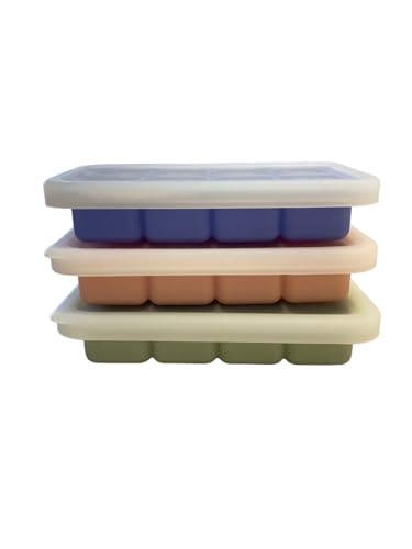 Forma Forminha de Silicone Porta Papinha com Tampa para Congelar Alimentos Introdução Alimentar Bebê