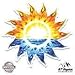 Colorful Sun Beautiful Sunrise - 3" Vinyl Sticker - For Car Laptop I-Pad Phone Helmet Hard Hat - Waterproof Decal