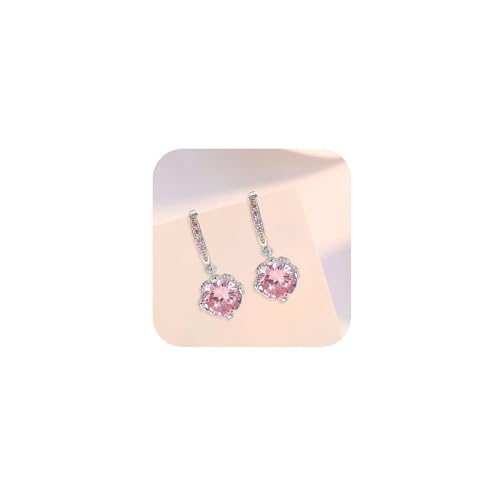 Couawaticy Pendientes de oro y plata para mujer, diseño clásico, hipoalergénicos, brillantes, coloridos, diamantes completos, simples, elegantes, con circonita cúbica 2025, exquisitos, ligeros, a la