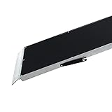 Wiltec Hunderampe faltbar, 185 x 38 cm, geklappt 96 x 38 cm, aus Aluminium, rutschsicher, Traglast bis zu 110 kg, Haustierrampe