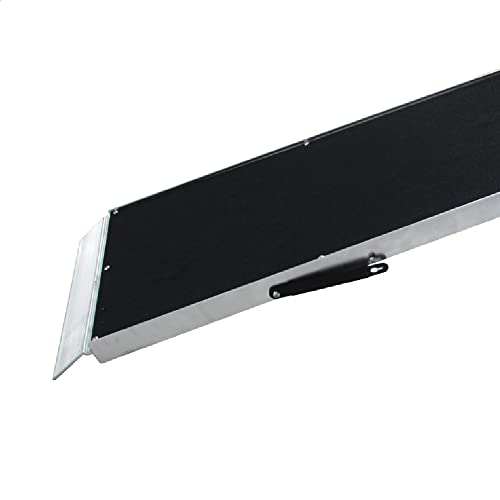 Wiltec Hunderampe faltbar, 185 x 38 cm, geklappt 96 x 38 cm, aus Aluminium, rutschsicher, Traglast bis zu 110 kg, Haustierrampe