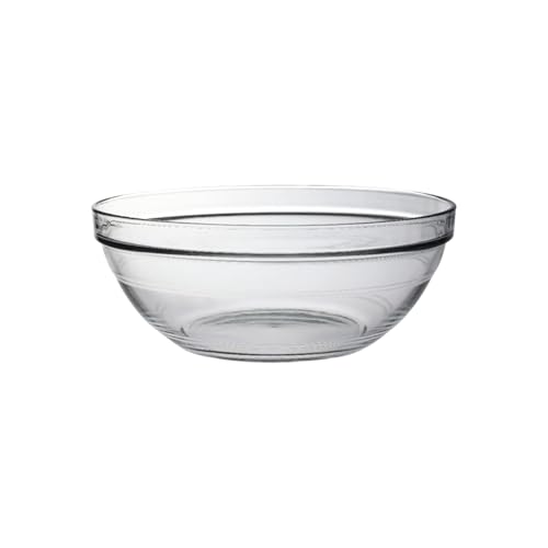 Image of Duralex France Gigogne Clear Stackable Glass Bowl 3.45L | 1 Bowl | Use for Dough, Batter, Mixing & More | Scratch-Resistant, Durable, Microwave & Dishwasher Safe