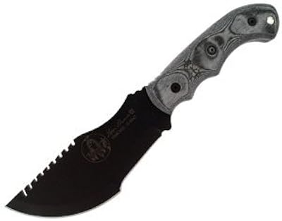 Tom Brown Tracker, Gray Micarta Handle, Black Blade, Kydex Model TBT-010