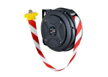 Safety Barrier tape reel 16m (52ft) - retractable safety reel (Red and White)
