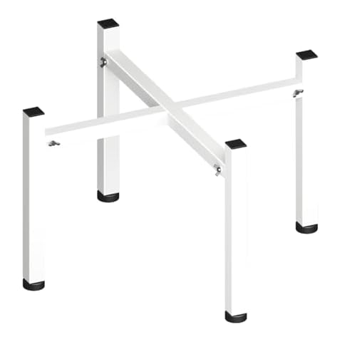 Garbuildman 15-27 Inch Universal Firepit Stand for Solo Stove Bonfire Ranger Yukon and Other 15-27" Outdoor Fire Pit, Metal Fire Pit Accessory for Outside Fire Pit, Outdoor Fireplace Tools, White Cover