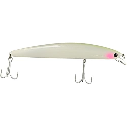 Daiwa Saltwater Plugs Top Water DSPM15F48 Salt Pro Minnowfloating, 6", 1 9 oz, Ghost White