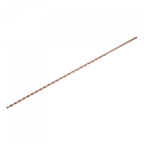 sourcing map M35 High Speed Steel Straight Shank Twist Drill Bit,Gold Oxide 5mm Drill Diameter 400mm Length