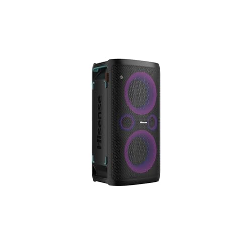 Altoparlanti e impianti Hi Fi in offerta Hisense Party Storm, l'altoparlante Bluetooth con una potenza da 300W, woofer integrato,Modalita' Karaoke, wireless charging pad integrato, ingresso e uscita AUX, USB
