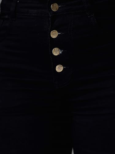 Image of Miss Chase A+ Women's Wide-Leg High Rise Regular-Length Stretchable Denim Jeans
