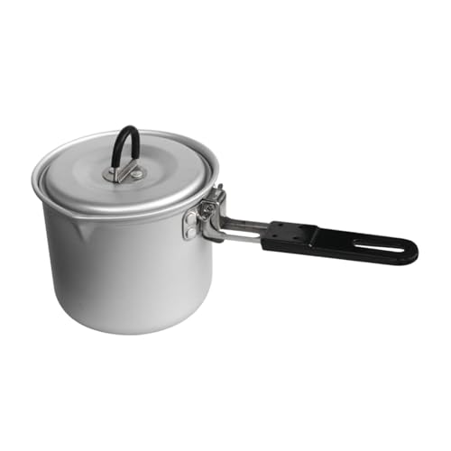 QSTDGVPW Camping Pot Cooking Pot with Storage Bag, Ultralight Cookware with Folding Handle and Lid for Outdoor Activities Traveling