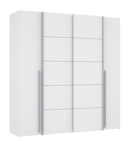 Home Heavenly® - Armario ropero Entrega Dentro del Domicilio, Armario de 200 cm, 2 Puertas correderas + 2 batientes Extra almacenaje Aragon.