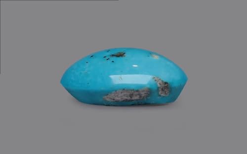 Pierre précieuse turquoise ovale de 8,25 carats originale non traitée