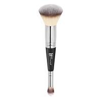 iT Cosmetics Heavenly Luxe Complexion Perfection Brush Number 7, Dual-Ended Foundation and Concealer Brush, Ultra-Plush Synthetic Bristles, Airbrushed Finish, Designed with Plastic Surgeons