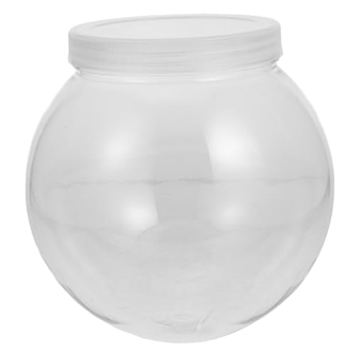 Mipcase - Mipcase Spherical Plastic Fish Bowl Aquarium Clear Shatterproof Fish Tank for Desk Decor and Betta Viewing