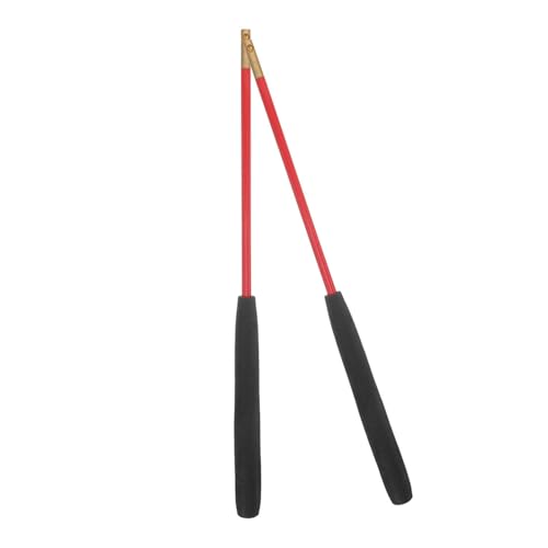 Palos de Diábolo Chinos 1 Par 44,5 Cm Mango Antideslizante, Varillas Macizas de Fibra de Vidrio Punta de Cobre y Diseño de Agujeros para Trucos, Suministros para Juego al Aire
