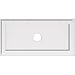Ekena Millwork CMP28X14RE-03000 Rectangle Architectural Grade PVC Contemporary Urethane Ceiling Medallions 28"W x 14"H x 3"ID x 9 3/4"C x 1"P