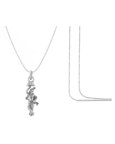 Pendentif Krishna argent pur 925 Mtrolls, médaille ciselée - 3