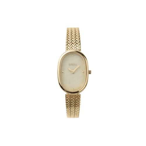 Breda Women's 'Jane Tethered' Gold and Mesh Bracelet Watch, 23MM