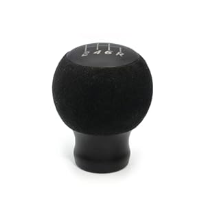 Billetworkz Weighted Fusion Shift Knob with Microfiber Suede (500g) Compatible with Subaru 6 Speed WRX: 2015-25 / STI: 2004-21, Matte Black