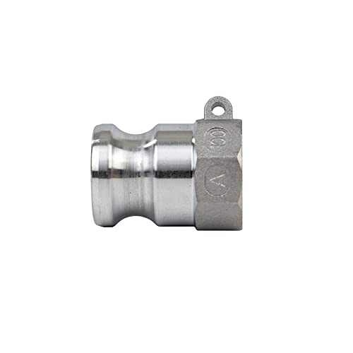 Quafwia Aluminum cam lock fittings (Part A) cam groove hose fitting camlock fittings , Male Adapter Female NPT Thread camlock fitting (1‘’)