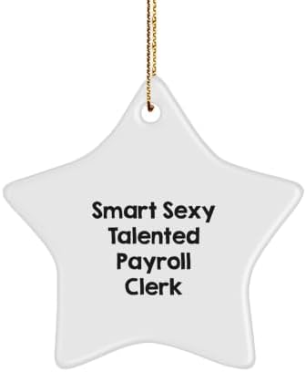 Funny Payroll Clerk Gifts from Friends - Christmas Unique Star Ornament for Smart, Sexy Talented Payroll Clerk, Women, Coworkers, Family image 2