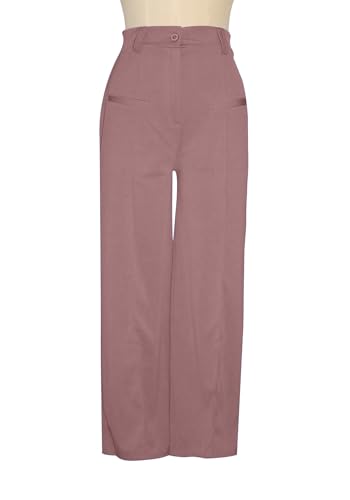 Ecirod Women Straight Leg High Waisted Pants Wide Leg Trousers Casual Business Slacks Office Work Dressy Pants2