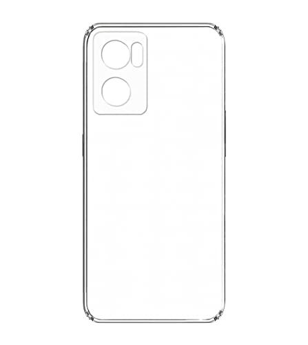 Image of COVERBLACK Transparent Rubber Back Cover for Oppo CPH2375 /A76 - Transparent