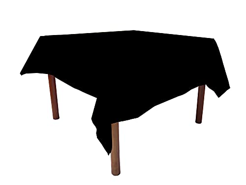 Weavric Nappe carrée, Noir, 183x183 cm, Lavable et Infroissable, Résistante aux Taches, pour la Table de Buffet, la Cuisine, Le dîner, Les Vacances, Le...