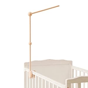 Baby Crib Mobile Arm – HBM 30 Inch Wooden Mobile Arm for Crib Mobile Hanger for Crib Baby Girl Nursery Decor ( Crib…