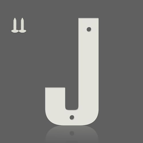 Lettres maison aluminium 8" moderne blanc J